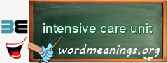 WordMeaning blackboard for intensive care unit